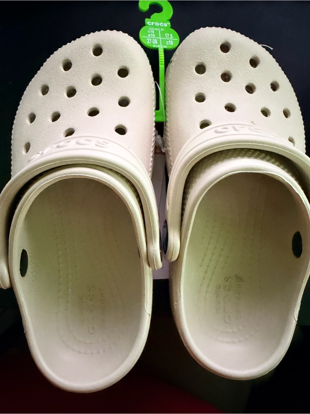 CROCS Kids Classic Clogs in Light Beige Cream 67B